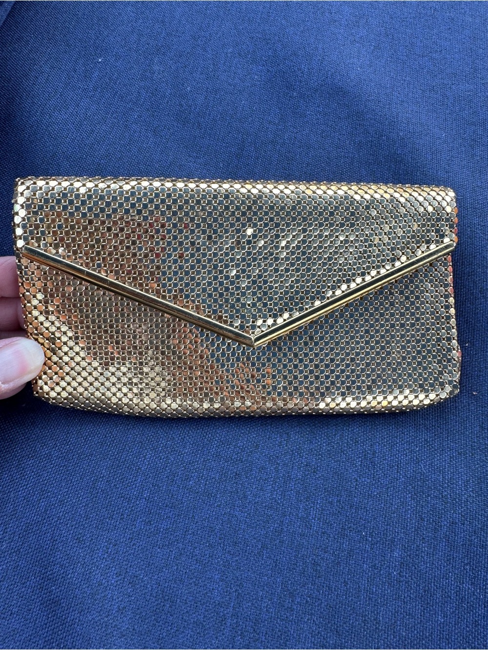 Whiting & Davis EUC vintage 60’s envelope clutch